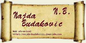 Najda Budaković vizit kartica